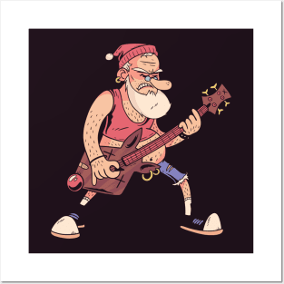 Punk Rock Santa Claus Posters and Art